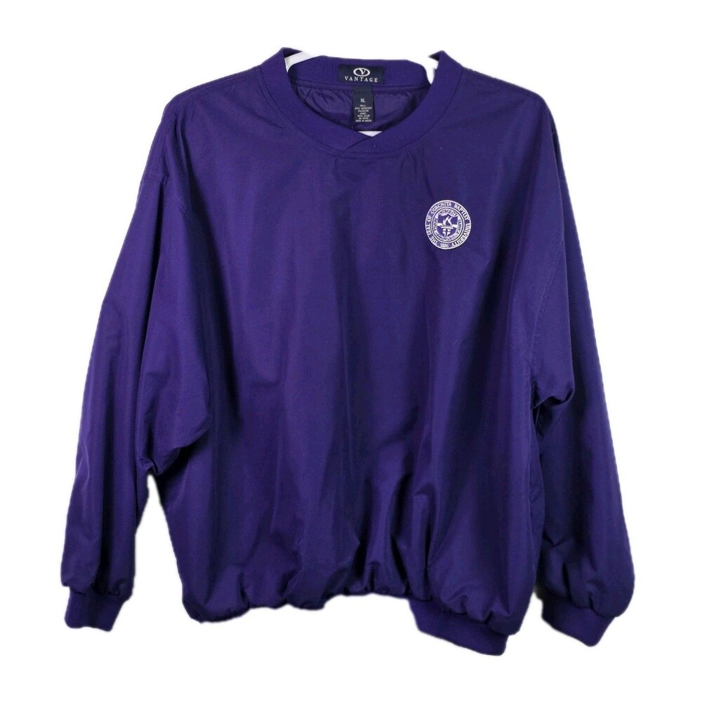 Vantage‎ Quachita Baptist Univ Men's XL Purple Golf Pullover